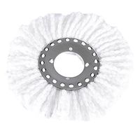 Baost Durable Round Shape Replacement Mop Micro Head Refill Universal for 360°Spin Magic Mop Floor Cloth Mop Head (White)