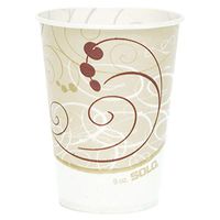 SOLO Cup Company R9NSYM Waxed Paper Cold Cups, 9 oz., Symphony Design (Case of 2,000)