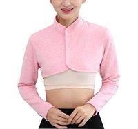 George Jimmy Prevent Arthritis Pain Thin Shoulder Warmers Long Sleeve Cardigan Shrug XXL Size(Pink)