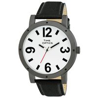 Fashion Low Vision Watch with Large Numbers - Black Leather Band