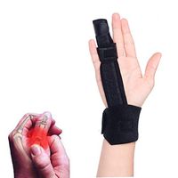 Huiuk Finger Support Brace Finger Knuckle Immobilization,for Finger Fractures Wounds Post-Operative Care and Pain Relief Black 1Pcs