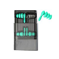 Liyes 2 Pair of Earplugs, Silicone Ear Plugs, Noise Cancelling Ear Plugs, High Visibility Disposable Foam Earplugs for Sleeping Noise Cancelling Swimming (Green, 2 Pair)