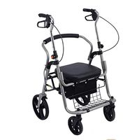 TOGARR Folding Rollator Walker, 4 Wheel Rolling Walker with Seat - Mobility Aid for Adult, Elderly - Aluminum Transport Chair