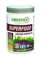 Greens+ Organic Superfood Amazon Chocolate | Non GMO | Gluten Free | USDA Organic | Vegan Greens Powder | 8.46 oz