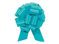 PMU Pull String Bows Turquoise 8 Inch 20 Loops (2 & 1/2 Inch Ribbon) (10/pkg) Pkg/1