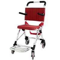 Wheelchair Medical Equipment Aluminium Fast Folding Portable, Pedal Brakes with a Load of 90 Kg,Suitable for The Elderly and Disabled Walker Assist Devices