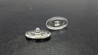 Replacement Universal 13mm Silicone Clear Oval Screw-in Oakley Nose Pads (6)