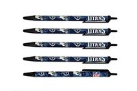 NFL Tennessee Titans Disposable Black Ink Click Pens, 5-Pack