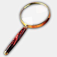 Jing Boutiques/HD Handheld Magnifying Glass 10 Times Portable Old Man Reading Newspaper Magnifying Mirror