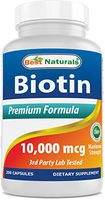 Best Naturals Maximum Potency Biotin 10,000 Mcg for Healthier and Longer Hair Growth Support Formula, 200 Count