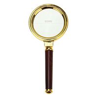 10X Magnifying Glass Lens Wooden HandHeld Distortion-Free Powerful Magnifier for Reading 60mm/ 2.4" Diameter