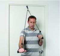 CanDo 10-5044 Tubing Shoulder Pulley Exercisers, X-Heavy, Black