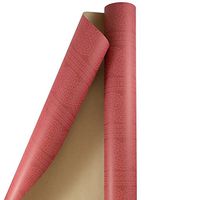 JAM PAPER Gift Wrap - Christmas Kraft Wrapping Paper - 25 Sq Ft - Red Ivy Kraft Paper - Roll Sold Individually