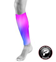 Ladies Running Training Calf Leg Compression Sleeve Pair Pink Blue