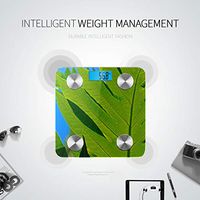 Beautiful of Green Tropical Leaves Digital Scale Fitness Scale Digital Scales Body Tracks 8 Key Compositions Analyzer Sync with Fitness Apps 400 Lbs