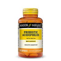 Mason Natural, Acidophilus with Pectin Capsules 100-Count Bottles (Pack of 3), Probiotic Dietary Supplement, Supports Healthy Digestion, May Ease Stomach Discomfort Due to Digestive Issues