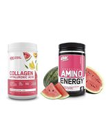 Optimum Nutrition Collagen Plus Hyaluronic Acid,Resveratrol, Watermelon Citrus Flavor with Amino Energy Electrolytes, Watermelon Splash