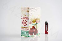 Bundle - 2 Items - Full Box Organic Wraps Cherry - Tobacco Free, Vegan, Non-GMO Rolling Paper Wraps with Patriot Disposable Lighter