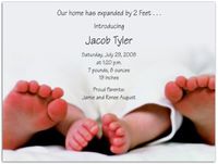 2 Feet Bigger Birth Announcements - Set of 20