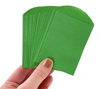 50 Mini Green Paper Bags - 4" x 2.5" DIY Craft Supplies, Small Party Favor Bags