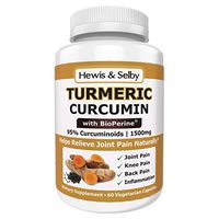 Hewis & Selby Turmeric Curcumin 1500mg Capsules - 95% Standardized Curcuminoids & Black Pepper - 60 Veggie Caps - Natural Joint Pain Relief & Anti-Inflammatory - Made in USA