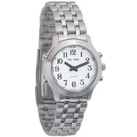 Ladies Classic Tel-Time Chrome Talking Watch - Chrome