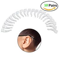 AKOAK 10 Pairs Clear Silicone Anti-Slip Ear Grip Hook Lock Grip Holders for Eyeglasses Glasses