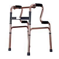 ZWJ-Rolling Walkers Auxiliary Walker Fracture aid Elderly armrest Disabled, Obese Patients Walking Frame Height Adjustable (Color : Metallic, Size : #1)