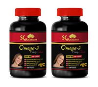 Omega 3 Fatty acids epa - Omega 8060 Fatty Acids 1500mg - Mental Wellness - 2 Bottles 120 softgels
