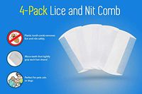 Head Lice Comb and Nit Combs for Kids, Adults, Pets - 4 Pack