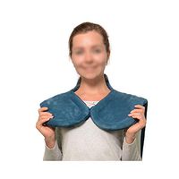 QWET Heated Shawl,Household Heating Pad,Massager for Back Shoulder Neck,Blue