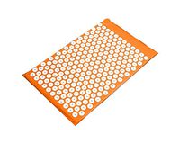 Acupressure Mats Multi-Color Fitness Bed Yoga Mat Acupressure Pillow Mat Cushion Massager for Back/Neck/Foot Body Pain Relief,Orange Mat
