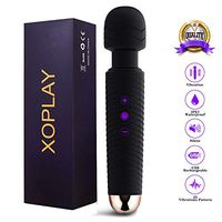 Powerful Wand Massager, Electric Personal Handheld Rechargeable Waterproof Back Massage, Cordless Multi Speed Massage for Relieves Stress (Black-Dragon Pattern)