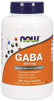 NOW Foods - GABA with Vitamin B6 500 mg. - 200 Vegetarian Capsules