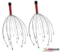 Tingle Head Massager - Hand Held Scalp Massager By Andalus (2 Pack)
