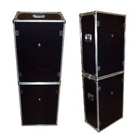 Photo Booth Case Set - ATA Style with Wheels - Do It Yourself Cutouts - Black