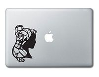 Belle Beauty and the Beast Rose Geometric Disney Printed Clear Vinyl Decal Sticker Compatible with Apple MacBook Pro Air 11" 12" 13" 15" All Years Laptop Trackpad Keyboard (13" Macbook (All Models))