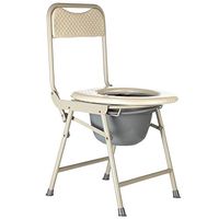 JFGUOYA Most Comfortable Bedside Commode Chair- Soft, Warm, Padded and Foldable - Commode Chair for Toilet, Shower Chair with Padded Toilet Seat for Handicap and Seniors, 300 lbs Weight Capacity