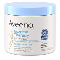 Aveeno Eczema Therapy Itch Relief Balm with Colloidal Oatmeal & Ceramide for Dry Itchy Skin, Non-Greasy, Steroid-, Fragrance- & Paraben-Free Moisturizing Skin Protectant Cream, 11 oz
