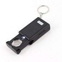 uxcell Pocket 21mm Dia Multiple Pull Type Magnifying Glass Key Ring