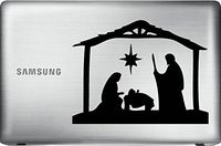 Nativity (Black 7") Vinyl Decal Sticker for Car Automobile Window Wall Laptop Notebook Etc.... Any Smooth Surface Such As Windows Bumpers