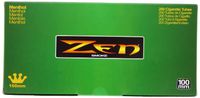 1 Box - 200pc Zen 100mm Menthol Cigarette Tubes