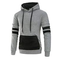 NEARTIME Men Hoodies Blouse, 2018 Spring/Autumn Men‘s Long Sleeve Casual Sweatshirt Splicing Pocket Sports Coat