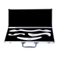 Stainless Steel Gua Sha Scraping Massage Tool Set - STICKON IASTM Tools Great Soft Tissue Mobilization Tool (N Shape)