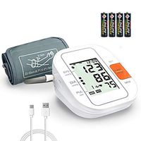 Blood Pressure Monitor Upper Arm - Anfly Digital Blood Pressure Cuff, FDA Approved Quiet and Automatic BP Monitor for Home Travel, Easy to Read Large LCD Screen 4 AA Batteries USB Powered