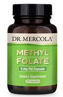 Dr. Mercola, Methyl Folate Dietary Supplement, 30 Servings (30 Capsules), Non-GMO, Soy-Free, Gluten Free