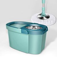 360 Degree No Dead Angle Rotating Mop Automatic Hand-free Washing Household, Mop Bucket Wet, Mop Bucket Double Drive, Mop Bucket Size: 26x28x46cm