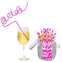 13 in 1 Premium Pink Bride Drinking Straw + 12 Ring Straws for Bride to be| Perfect for Bachelorette Parties,Bridal Showers, Engagements, Weddings, Hen Parties, Decorations, Decor, Party Favors