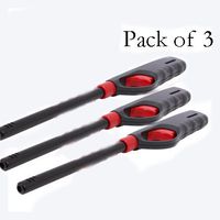 M.V. Trading GSL00020 Refillable Lighter for Kitchen Camping Grilling BBQ Home Adjustable Flame, 3 Pack