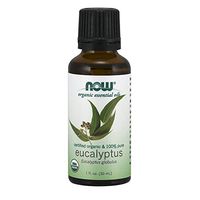 NOW Essential Oils, Organic Eucalyptus Globulus Oil, Clarifying Aromatherapy Scent, Steam Distilled, 100% Pure, Vegan, 1-Ounce